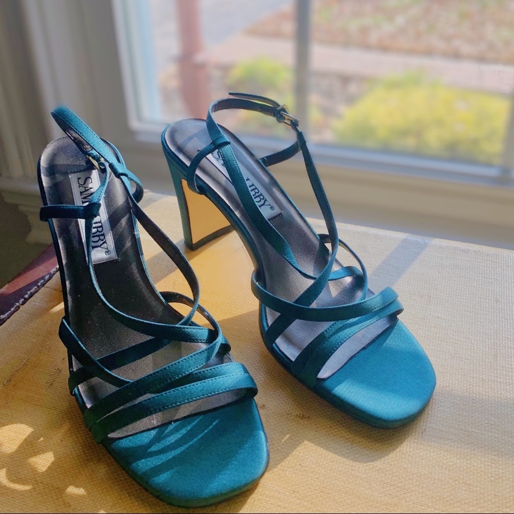 Strappy Square Toe Heel